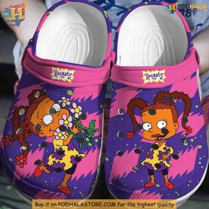 Colorful Susie Carmichael Shoes, Rugrats 3D Character Clogs for Fans
