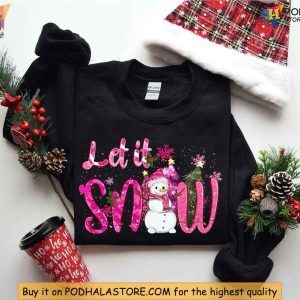 Cozy Let It Snow Sweatshirt for Women, Trendy Winter Holiday Season Gift