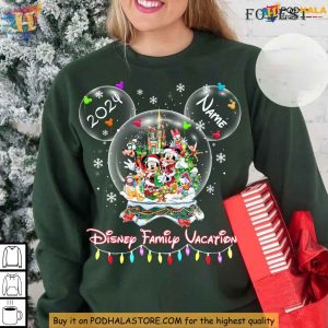 Custom Disney Christmas Shirt For Family Vacation Mickeys Holiday 2024 Tees 3