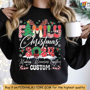 Custom Family Christmas Shirt 2024 Holiday Matching Shirts Personalized Gift 3