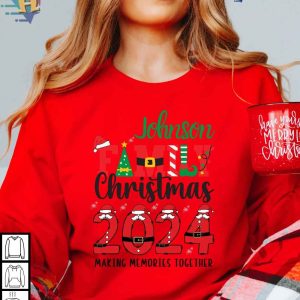 Custom Family Christmas Shirt 2024 Matching Pajamas Christmas Group Tee 2