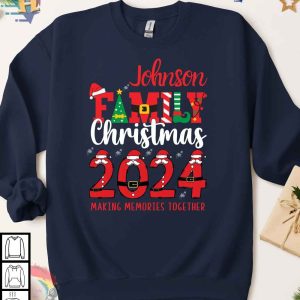 Custom Family Christmas Shirt 2024 Matching Pajamas Christmas Group Tee 3