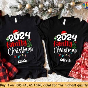 Custom Family Christmas Shirt, Personalized Holiday Shirt, Christmas Pajamas Tee