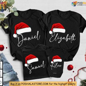 Custom Family Christmas Shirt, Personalized Name TShirt, Matching Xmas Family Tees