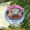 Custom Moo Deng Ornament, Personalized Pygmy Hippo Lover Gift for Holidays