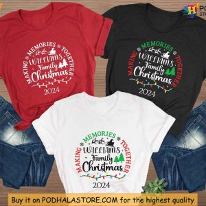 Custom family christmas shirt making memories 2024 personalized family tshirt 2