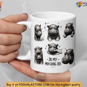 Cute Moo Deng Era Mug, Hippo Lover Funny Coffee Mug, Adorable Zoo Gift