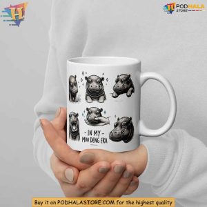 Cute Moo Deng Era Mug Hippo Lover Funny Coffee Mug Adorable Zoo Gift 2