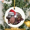 Cute Moo Deng Hippo Ceramic Ornament, Christmas Gift for Hippo Lovers, Pygmy Hippo