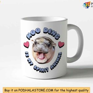 Cute Pygmy Moo Deng Mug Hippo Meme Coffee Cup Fun Spirit Animal Gift Idea 1