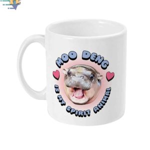 Cute Pygmy Moo Deng Mug Hippo Meme Coffee Cup Fun Spirit Animal Gift Idea 2