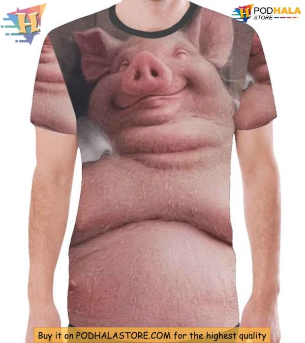 Cute Temu Pig Shirt, Funny Animal Lover Tee for Humorous Fashion