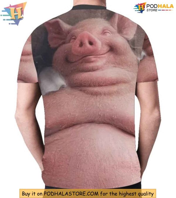 Cute Temu Pig Shirt, Funny Animal Lover Tee for Humorous Fashion