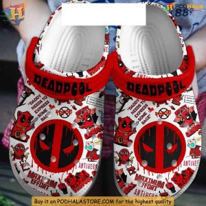Deadpool Crocs, Daddy Needs To Express Some Rage Humor, Marvel Fan Clogs