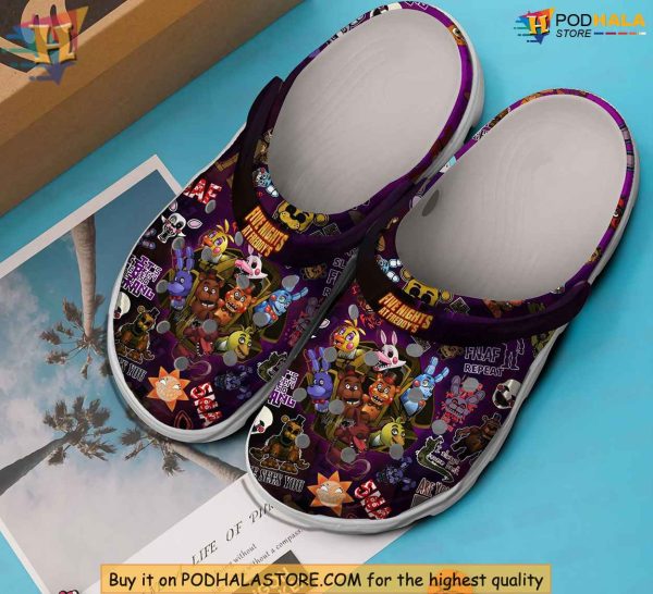 FNAF Crocs, Five Nights at Freddy’s Horror Game Themed Shoes for Fans