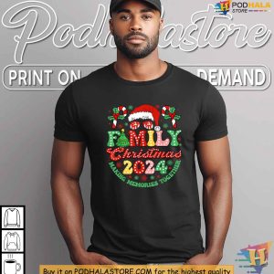 Family Christmas Tshirt For Family 2024, Matching Pajamas Holiday Shirts