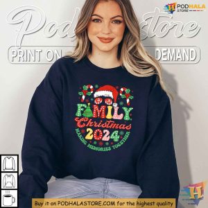 Family Christmas Tshirt For Family 2024 Matching Pajamas Holiday Shirts 4