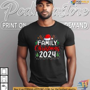 Family Funny Christmas Shirt Matching Xmas Outfits 2024 for Family Gatherings 3