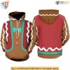 Festive Gingerbread Man 3D Hoodie, Fun Christmas Costume Sweatshirt Design