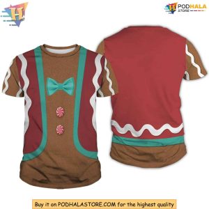Festive Gingerbread Man 3D Hoodie Fun Christmas Costume Sweatshirt Design 2