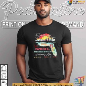 Florida Strong Shirt Praying for Hurricane Milton Victims Religious Support Tee 2