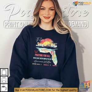 Florida Strong Shirt Praying for Hurricane Milton Victims Religious Support Tee 4