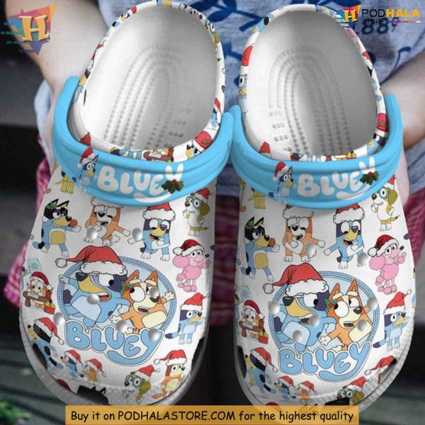 Fun Bluey Crocs Shoes, Bluey Cartoon Design Kids Footwear for Comfort