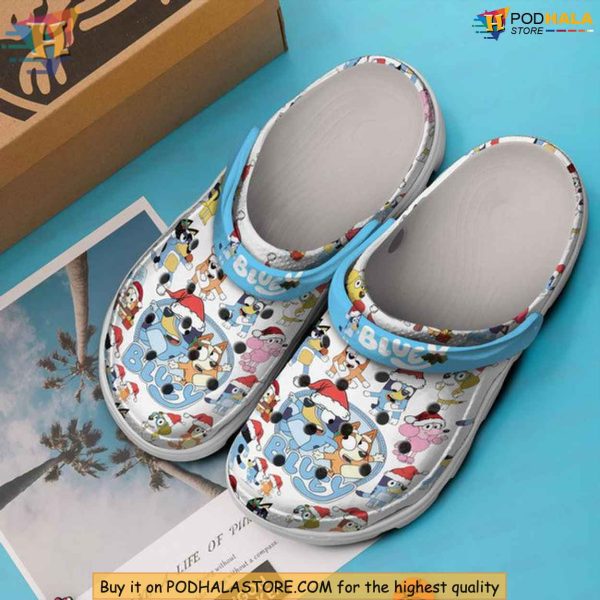 Fun Bluey Crocs Shoes, Bluey Cartoon Design Kids Footwear for Comfort