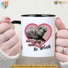 Funny Baby Hippo Moo Deng Mug, Slay Forced to Work Meme Coffee Mug for Office