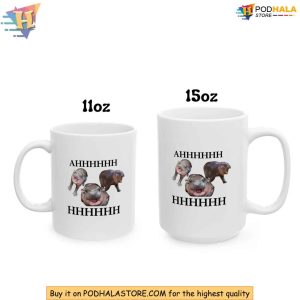 Funny Hippo Moo Deng Mug, Cute Baby Hippo Meme Design Gift for Friends