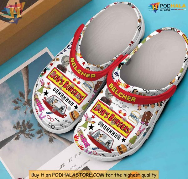 Gene Belcher Crocs, Funny Bob’s Burgers Themed Clogs, Unique Belcher Shoes