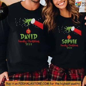 Grinch Personalized Family Christmas Shirt Matching Family Tees for Festive Fun 4