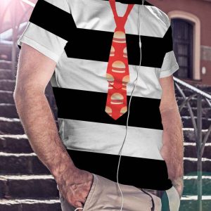 Hamburglar Costume T Shirt 3D Printed Burger Tie Nostalgic Fast Food Shirt 3