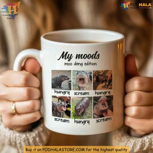 Hippo Fan Moo Deng Mug Cute Baby Hippo Meme Mug for Coffee and Tea Lovers 2