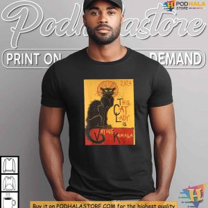 Kamala Harris 2024 Cat Lady Voting Shirt Feminist Humor Election Campaign Tee 4