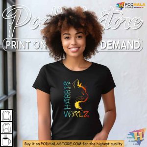 Kamala Harris Shirt 2024 Election Walz Running Mate Funny Cat Design Tee 3