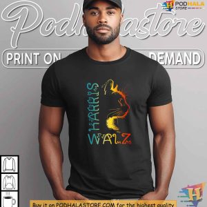 Kamala Harris Shirt 2024 Election Walz Running Mate Funny Cat Design Tee 4
