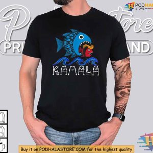 Kamala Harris Shirt Big Fish Political Satire 2024 Trump Rivalry Clothing 3