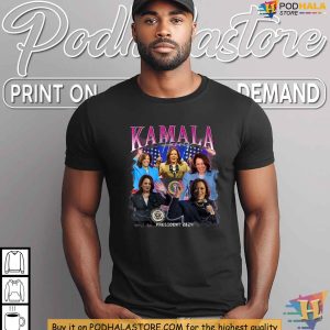 Kamala Harris Shirt, Bold 2024 Presidential Campaign Bootleg Style Apparel