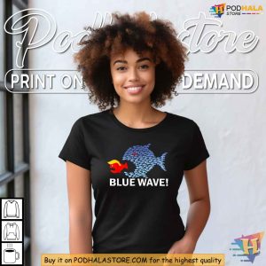 Kamala Harris Shirt Funny Blue Wave 2024 Eat Little Fish Trump Hair Design 4
