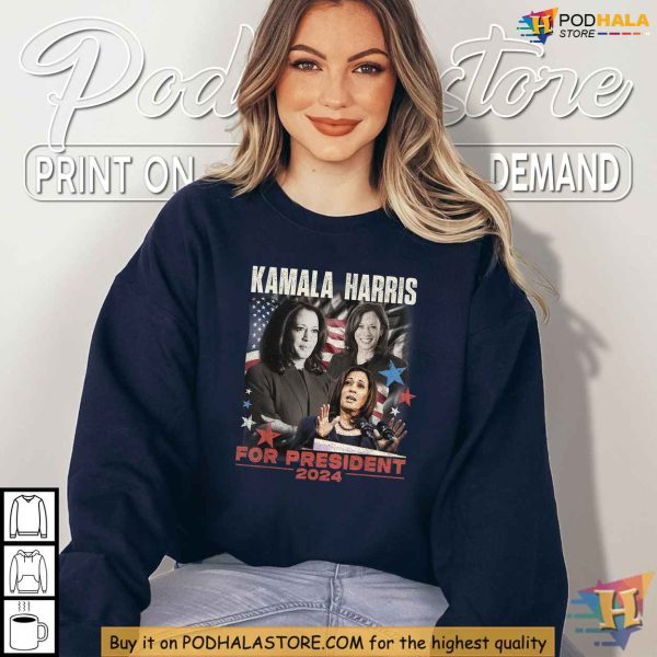 Kamala Harris Shirt, Vote Kamala 2024 For President Election Campaign Tee