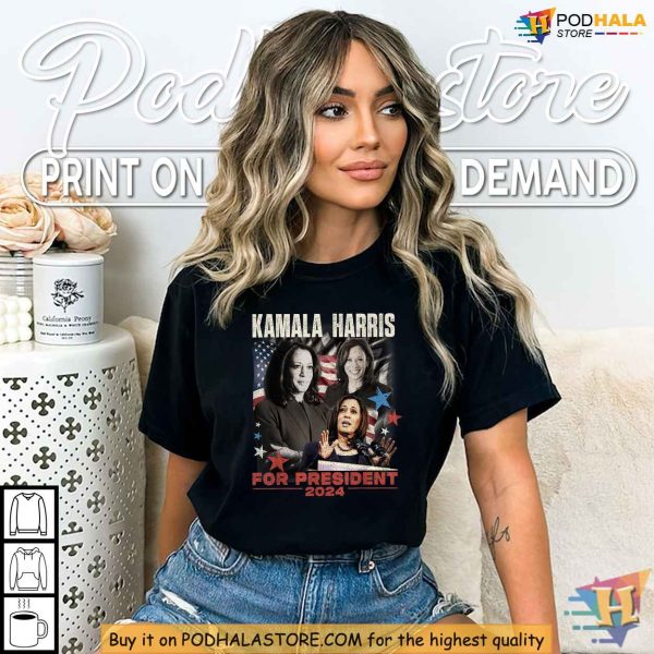 Kamala Harris Shirt, Vote Kamala 2024 For President Election Campaign Tee