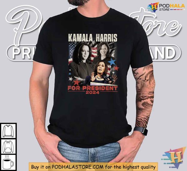 Kamala Harris Shirt, Vote Kamala 2024 For President Election Campaign Tee