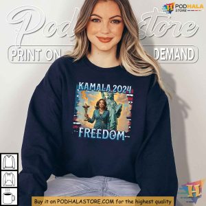 Kamala Harris Shirt for 2024 Freedom and Liberty Election Campaign Tee 2