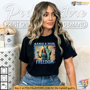 Kamala Harris Shirt for 2024 Freedom and Liberty Election Campaign Tee 3