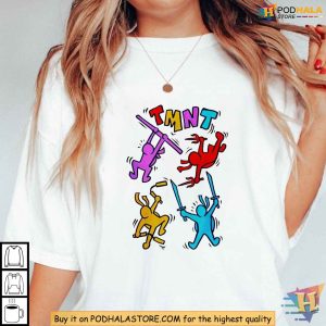 Keith Haring Doodle Shirt TMNT Inspired Art Retro Pop Culture Fashion Tee 2
