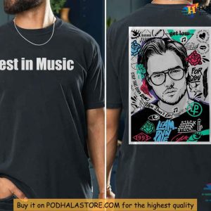 Liam Payne Memorial Shirt Rest In Music 2024 Tribute One Direction Fan Apparel 2