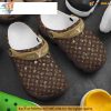 Luxury LV Crocs, Custom Louis Vuitton Style Classic Clog, Trendy Footwear