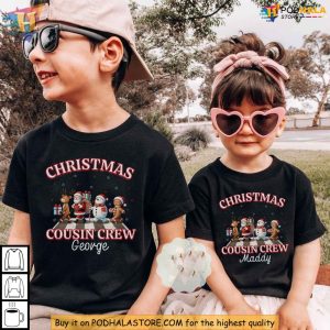 Matching Cousin Crew Shirts, Personalized Christmas Family Shirt for Xmas 2024
