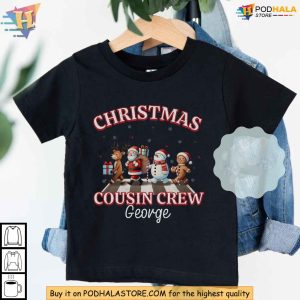 Matching Cousin Crew Shirts Personalized Christmas Family TShirt for Xmas 2024